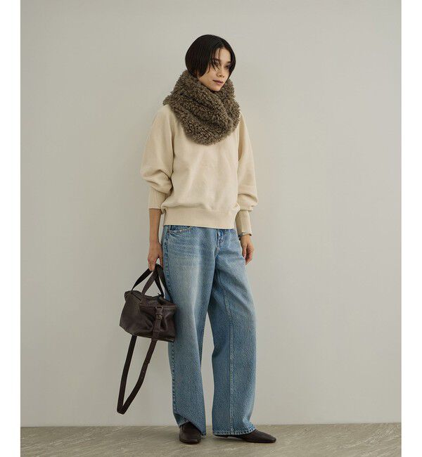 SALON adam et rope'「【HELEN MOORE（ヘレンムーア）】ラウンドアシンメトリースカーフ」|ストール|