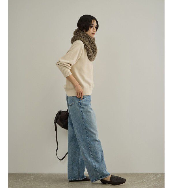SALON adam et rope'「【HELEN MOORE（ヘレンムーア）】ラウンドアシンメトリースカーフ」|ストール|