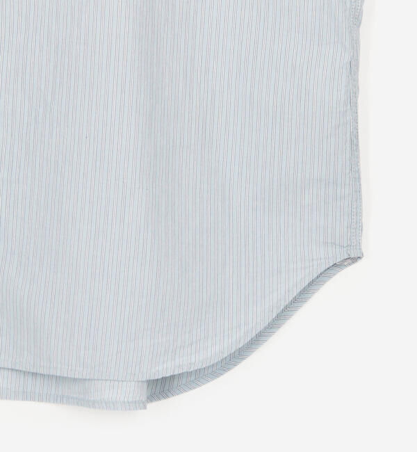  「INDIA INDUSTRY | コットン バンドカラーブザムシャツ STRIPE MEN」|シャツ・ブラウス|