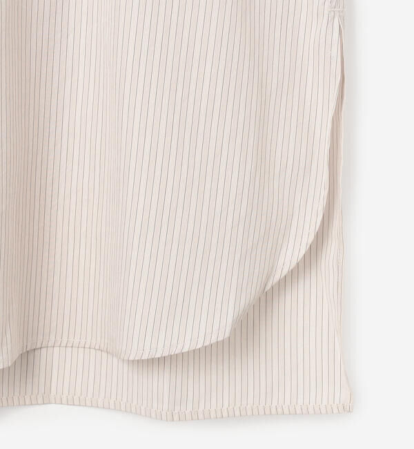 GYMPHLEX「Gymphlex | コットンストライプ レギュラーカラーチュニック WOMEN」|シャツ・ブラウス|