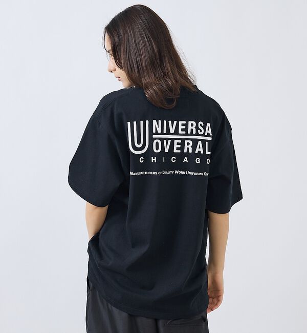 ABAHOUSE「【UNIVERSAL OVERALL/ユニバーサルオーバーオール】LOGO BA」|Tシャツ・カットソー|ブラック