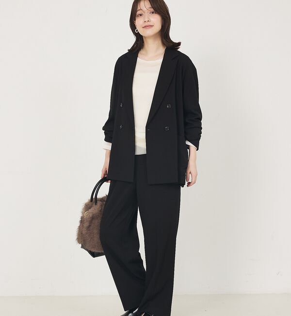 abahouse mavie「【セットアップ対応】TRストレッチタックセミワイドパンツ」|その他|