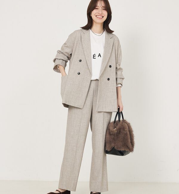 abahouse mavie「【セットアップ対応】TRストレッチタックセミワイドパンツ」|その他|