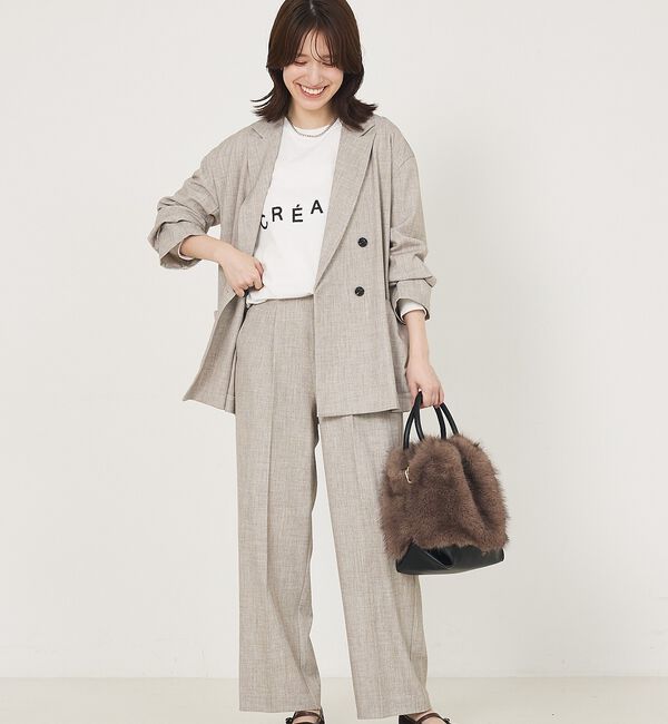 abahouse mavie「【セットアップ対応】TRストレッチタックセミワイドパンツ」|その他|