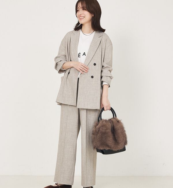 abahouse mavie「【セットアップ対応】TRストレッチタックセミワイドパンツ」|その他|