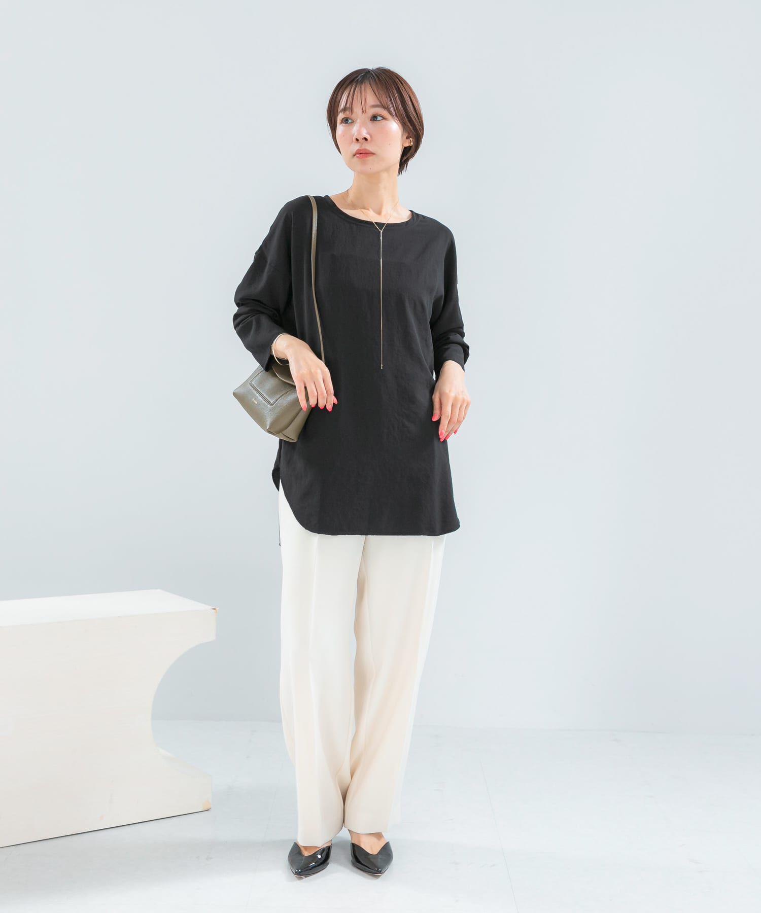 URBAN RESEARCH ROSSO「ストレッチジョーゼットプルオーバー」|Tシャツ・カットソー|