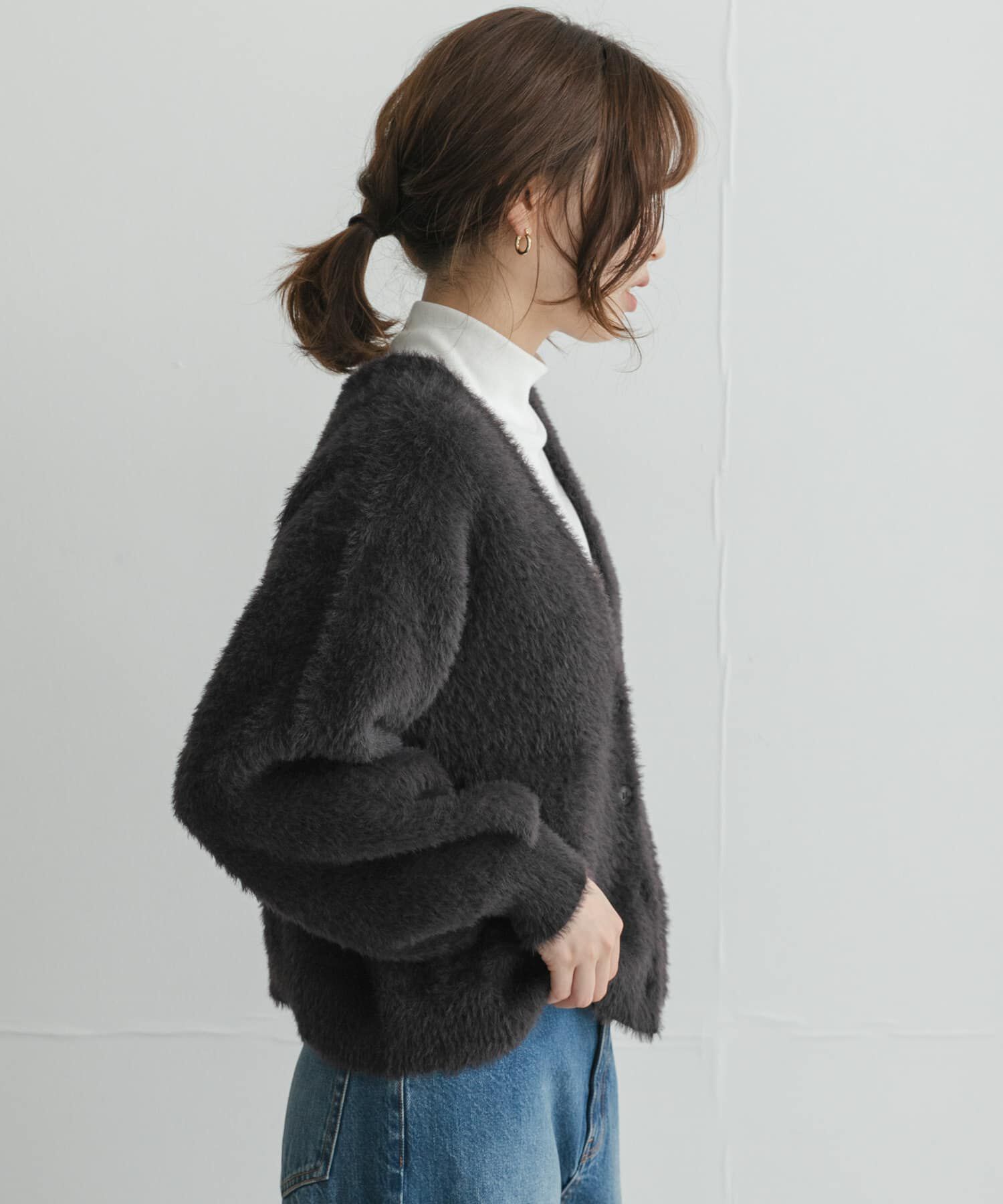 Sonny Label 「フェザーダブルフェイスカーディガン」|カーディガン|