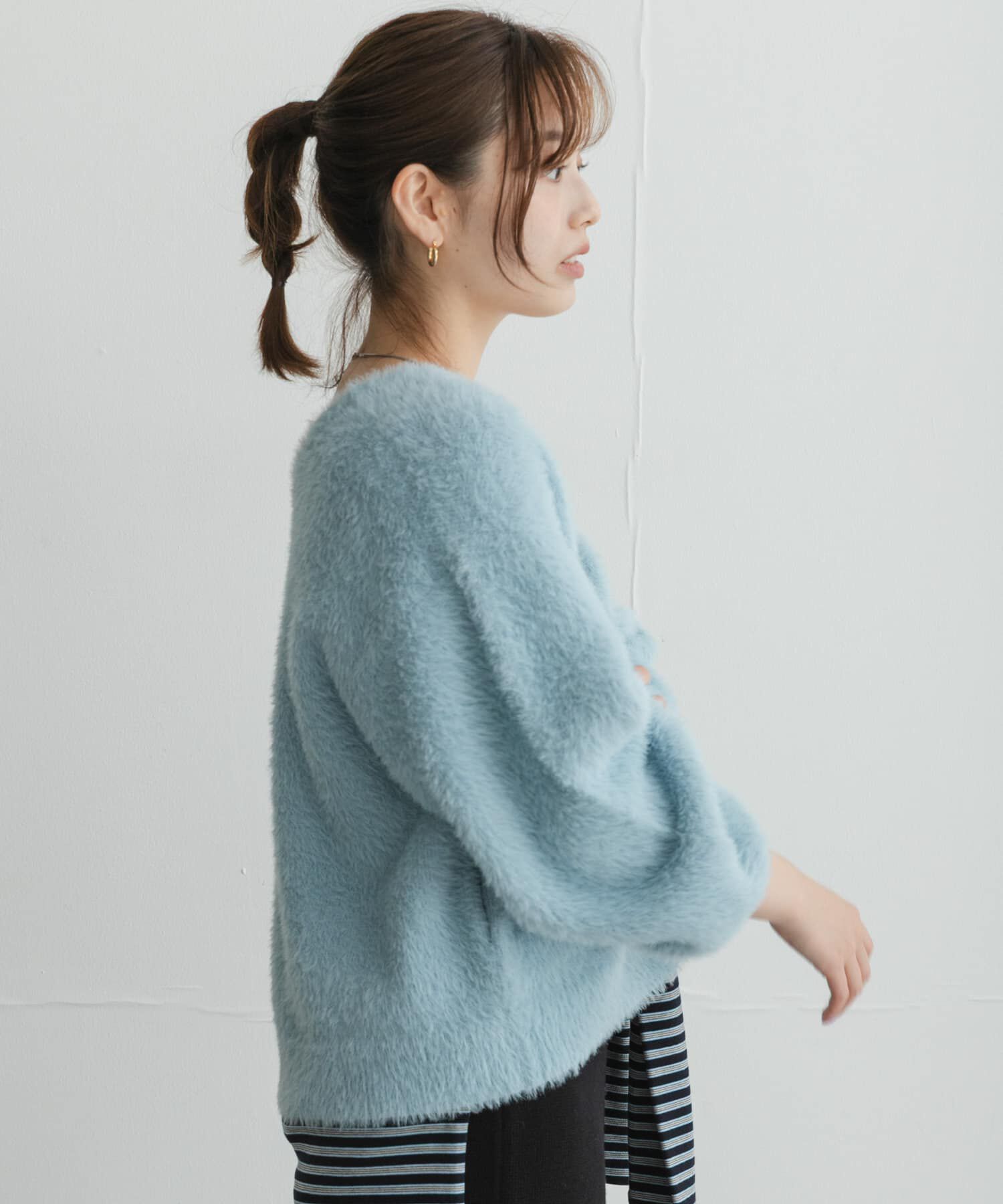 Sonny Label 「フェザーダブルフェイスカーディガン」|カーディガン|