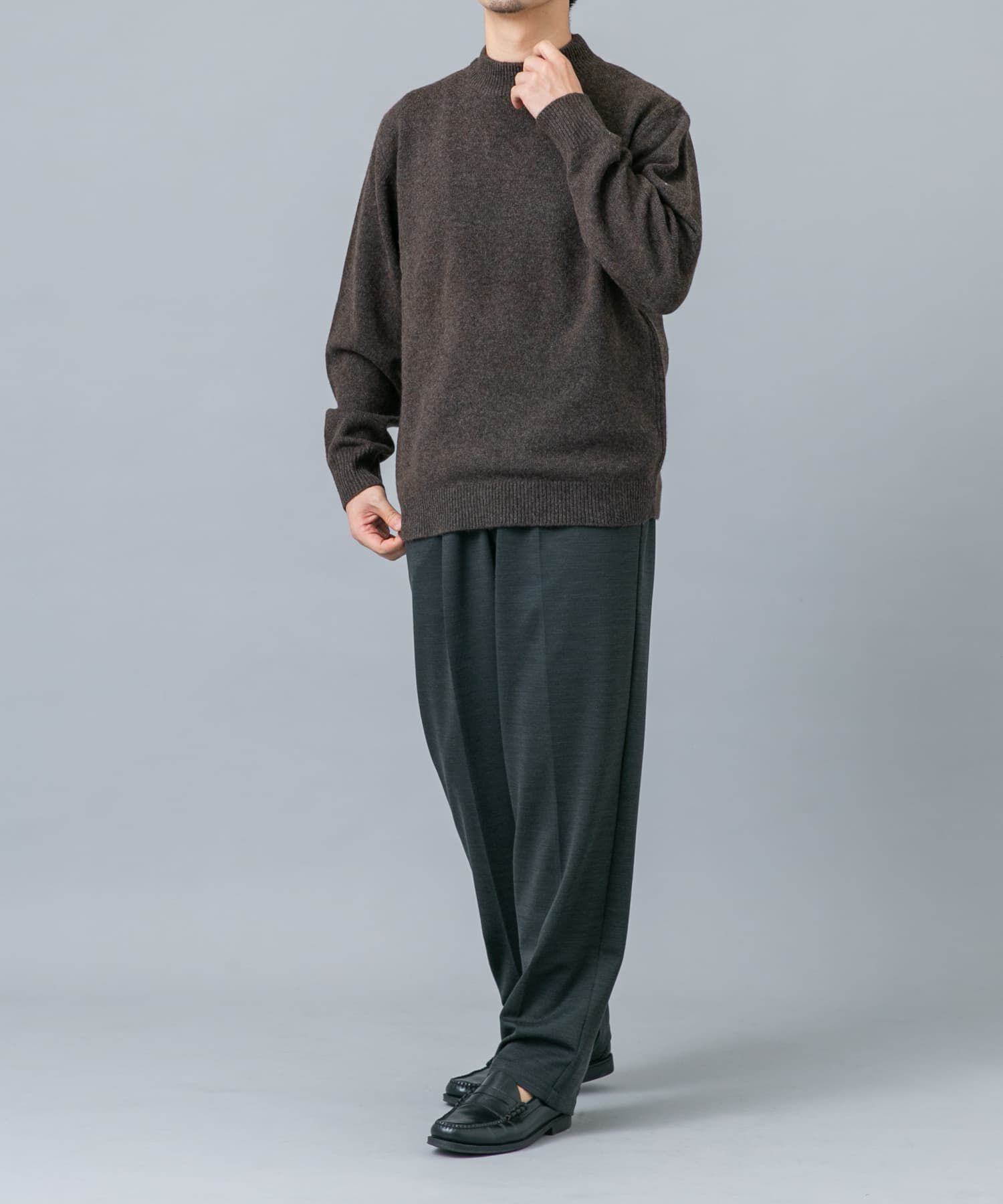 URBAN RESEARCH ROSSO「『XLサイズあり』ハミルトンラムズウールモックネックニット」|ニット・セーター|
