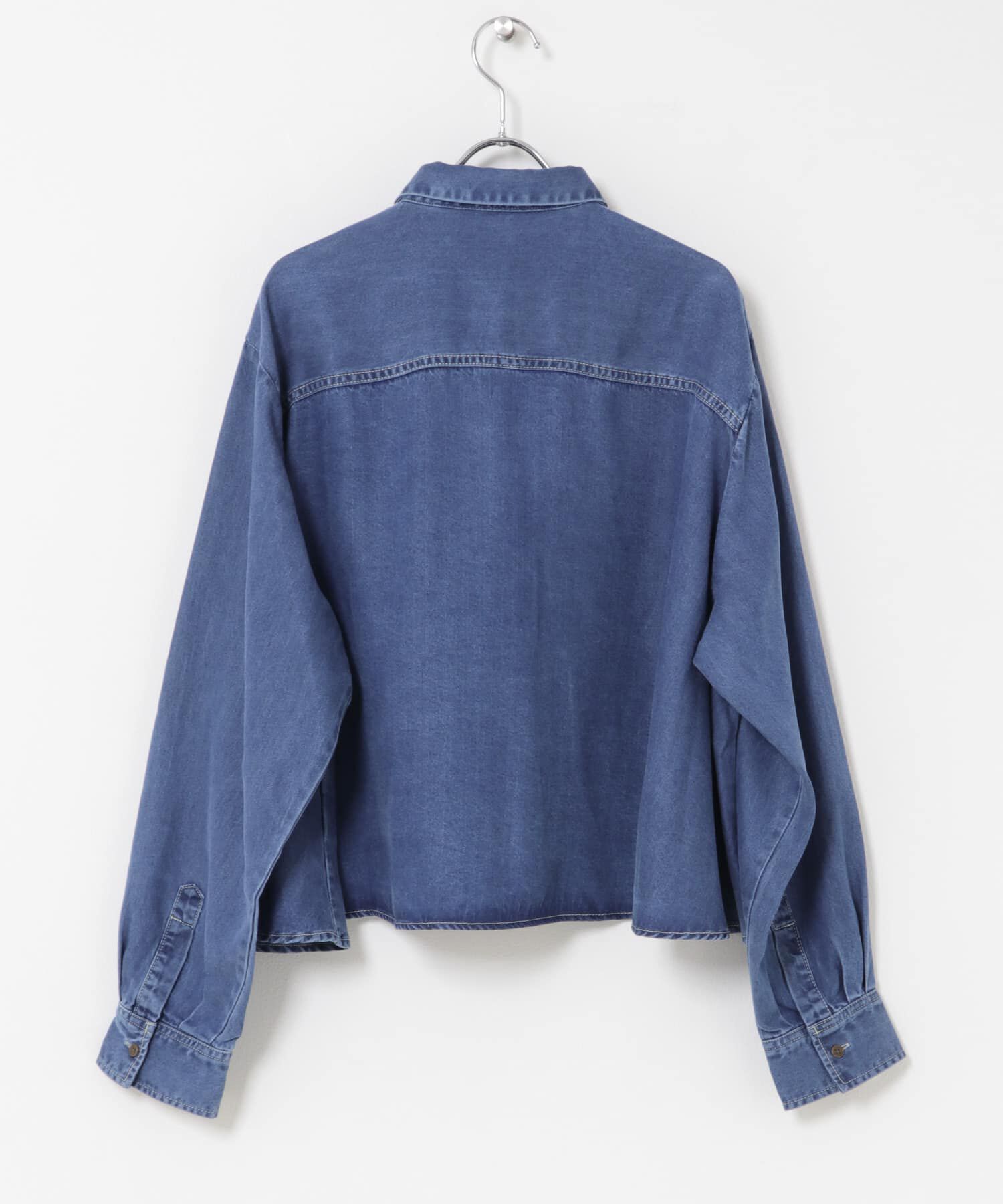 URBAN RESEARCH DOORS「デニム切替ショート丈シャツ 26AW」|シャツ・ブラウス|