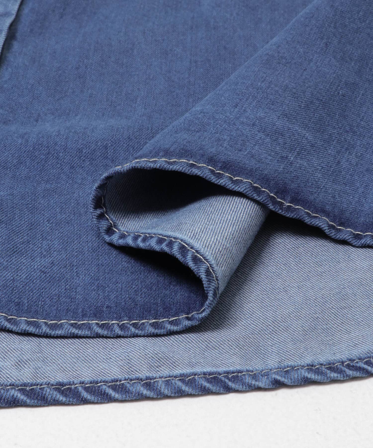 URBAN RESEARCH DOORS「デニム切替ショート丈シャツ 26AW」|シャツ・ブラウス|
