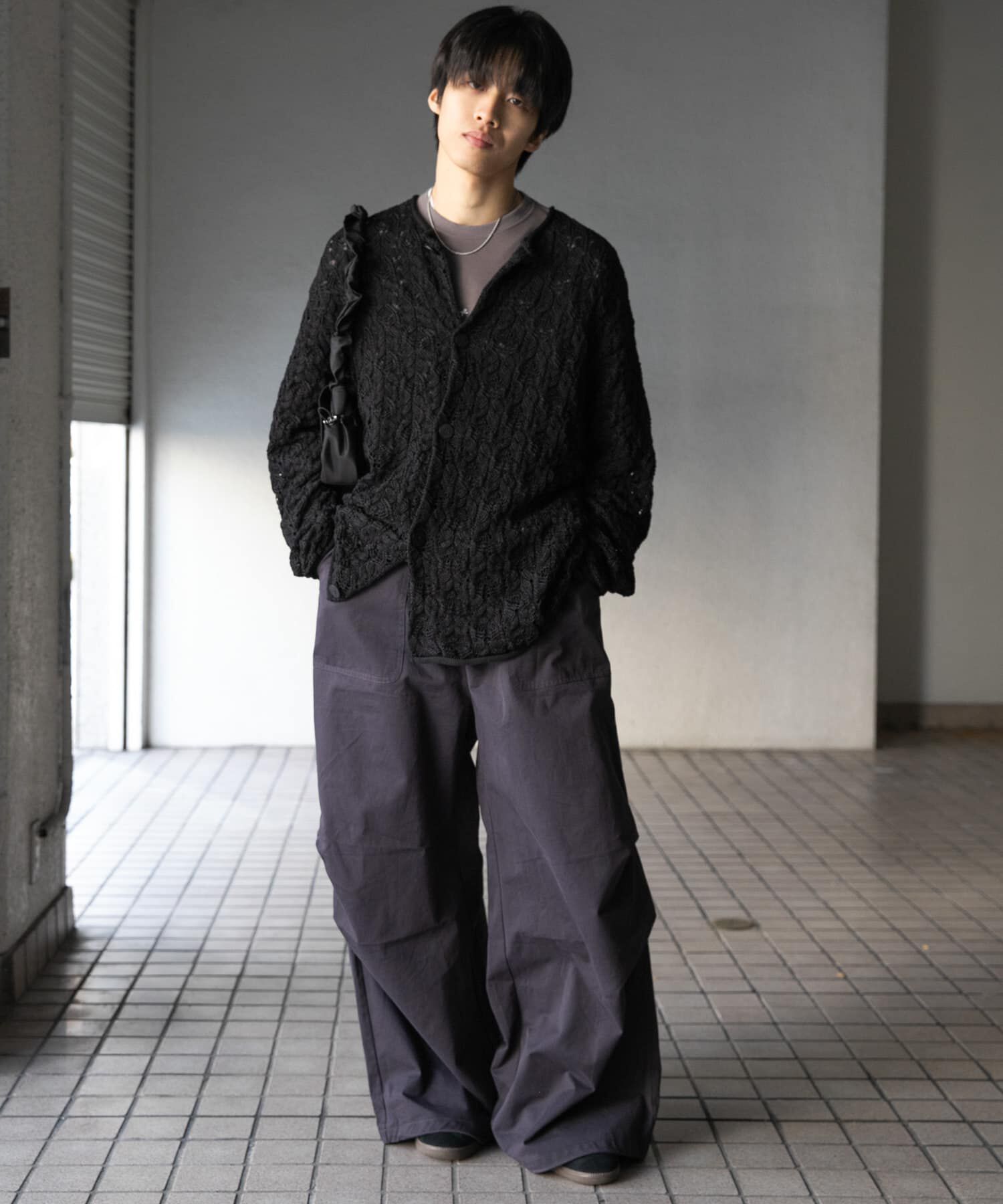 SENSE OF PLACE by URBAN RESEARCH「ケーブルメッシュクルーネックカーディガン」|カーディガン|