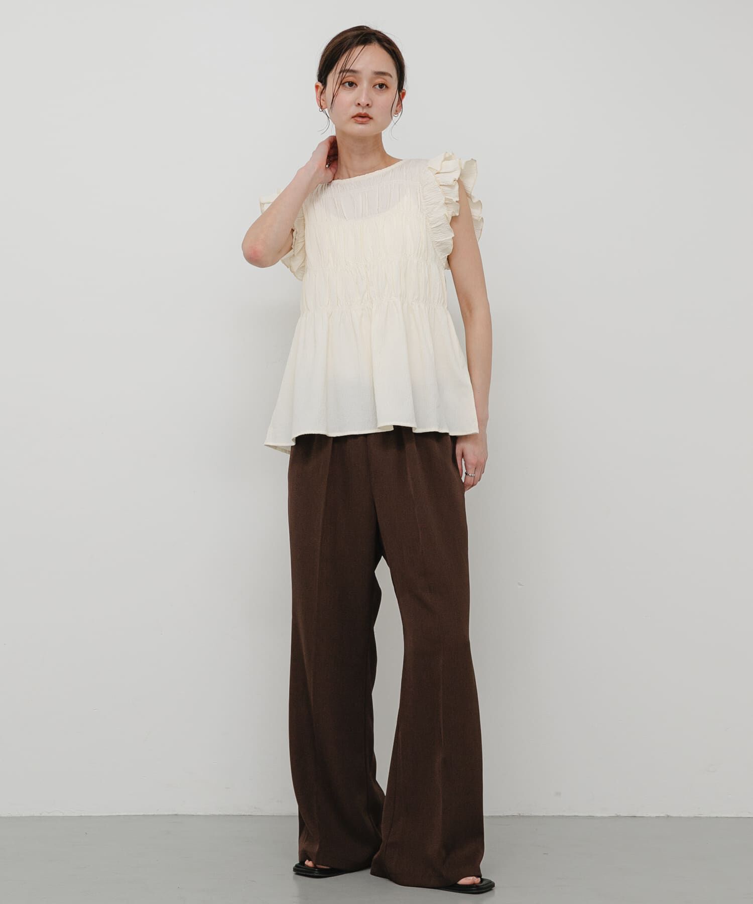 SENSE OF PLACE by URBAN RESEARCH「『イージーケア』フレアワイドイージーパンツ」|その他|