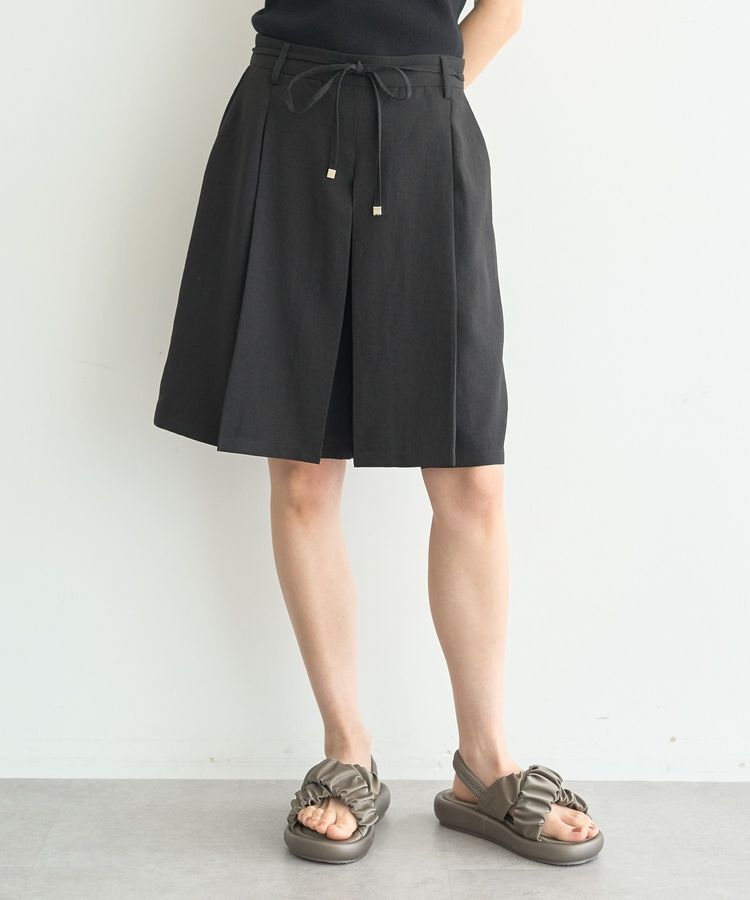 earth music&ecology「【セットアップ対応】ウエストリボンバミューダパンツ」|その他|Black