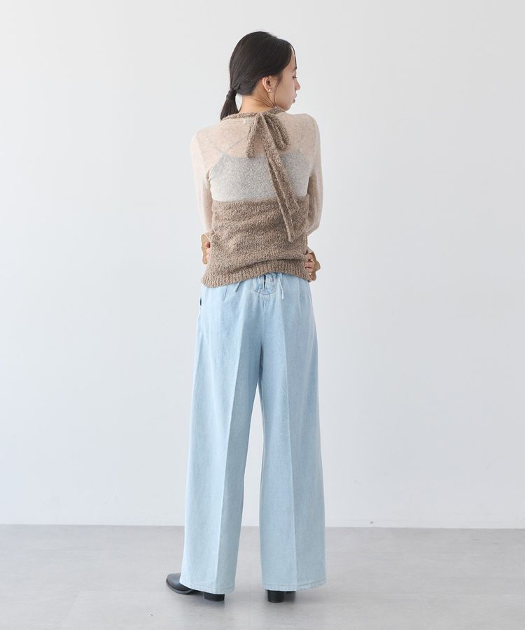 earth music&ecology「【WEB限定】フロントZIPバックレースアップデニム」|デニム|