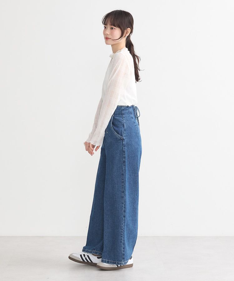 earth music&ecology「【WEB限定】フロントZIPバックレースアップデニム」|デニム|