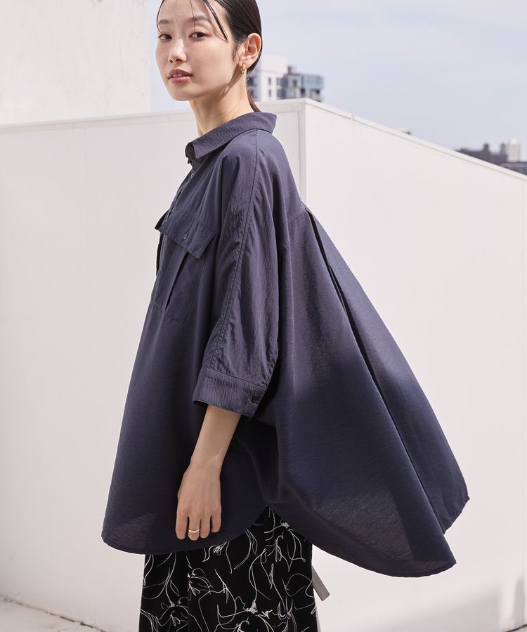AMERICAN HOLIC「【WEB限定】接触冷感Wポケットシャツチュニック」|シャツ・ブラウス|