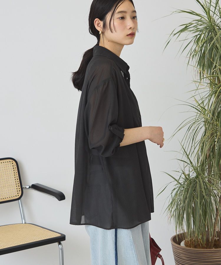 AMERICAN HOLIC「ウエストタックシアーストライプシャツ」|シャツ・ブラウス|