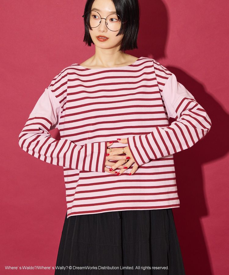 AMERICAN HOLIC「【WHERE'S WALLY?】ボートネックボーダーロンTEE」|Tシャツ・カットソー|