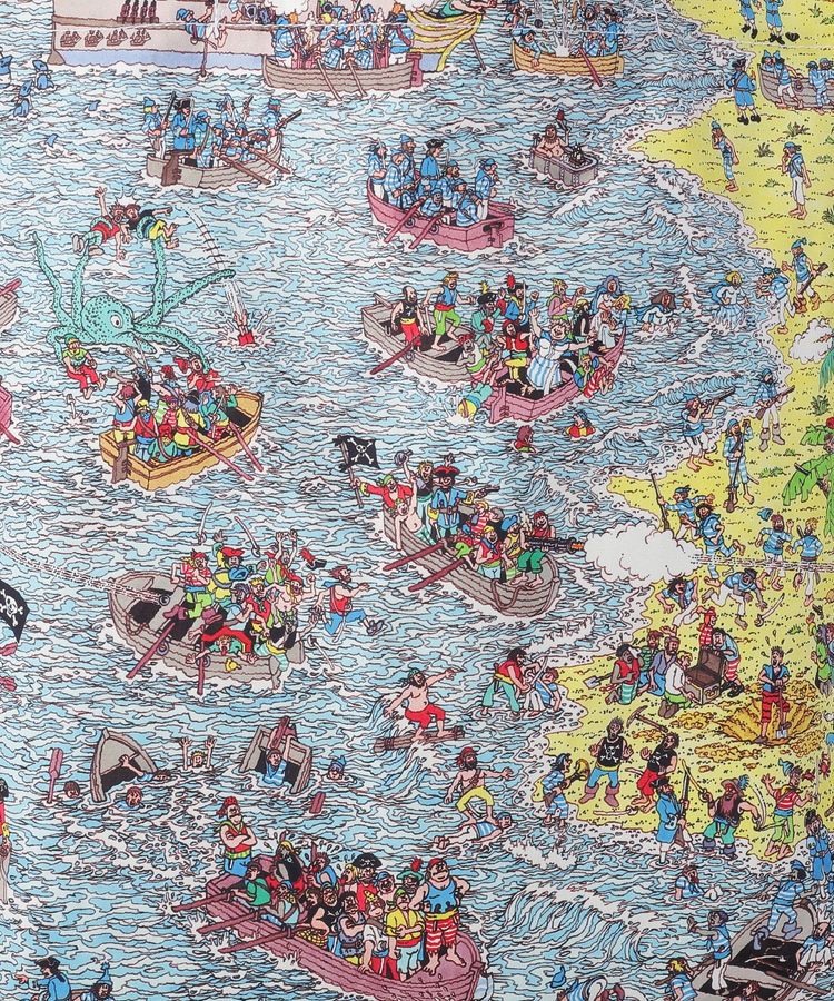 AMERICAN HOLIC「【WHERE'S WALLY?】MAPプリントトートBAG」|トートバッグ|