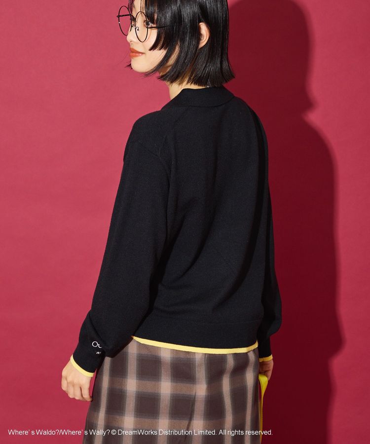 AMERICAN HOLIC「【WHERE'S WALLY?】配色レイヤードニットポロ」|ニット・セーター|