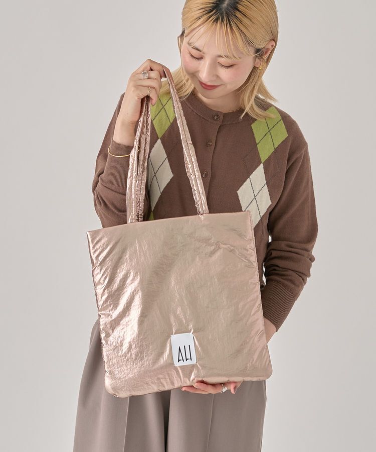 AMERICAN HOLIC「【ホリホリ】スクエアーシャイニートートバッグ」|トートバッグ|Bronze