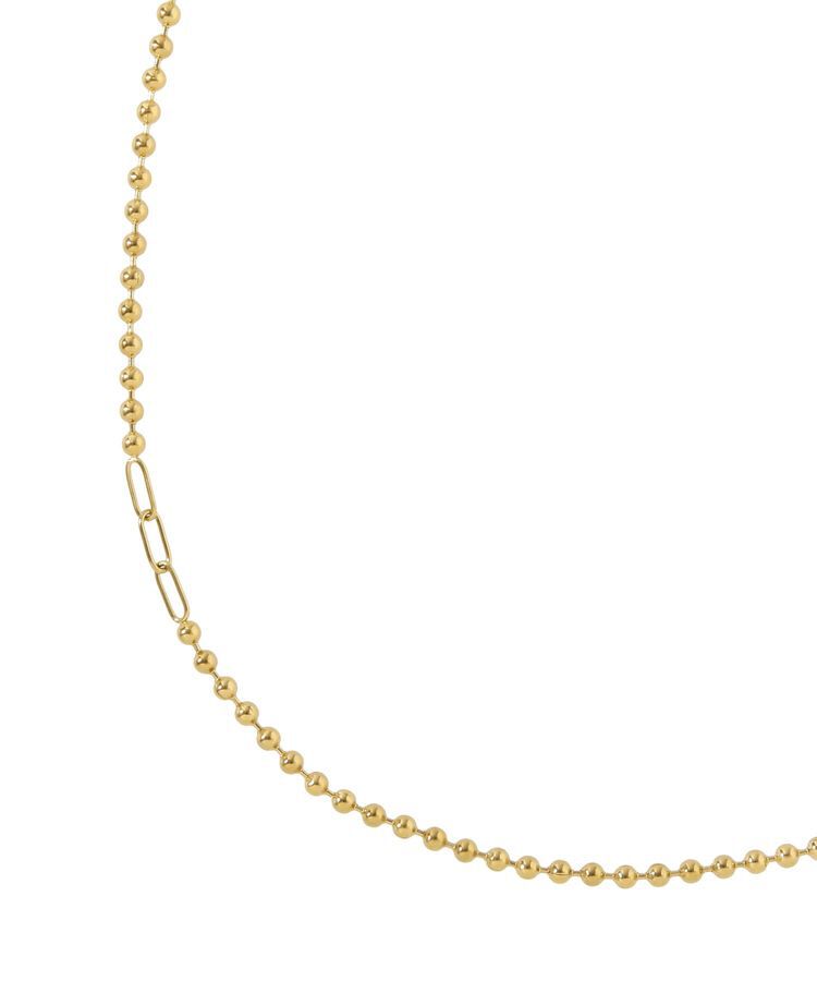Green Parks「【ステンレス】ミックスボールチェーンマンテルネックレス」|ネックレス|
