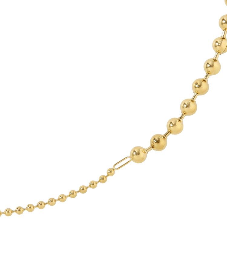 Green Parks「【ステンレス】ミックスボールチェーンマンテルネックレス」|ネックレス|