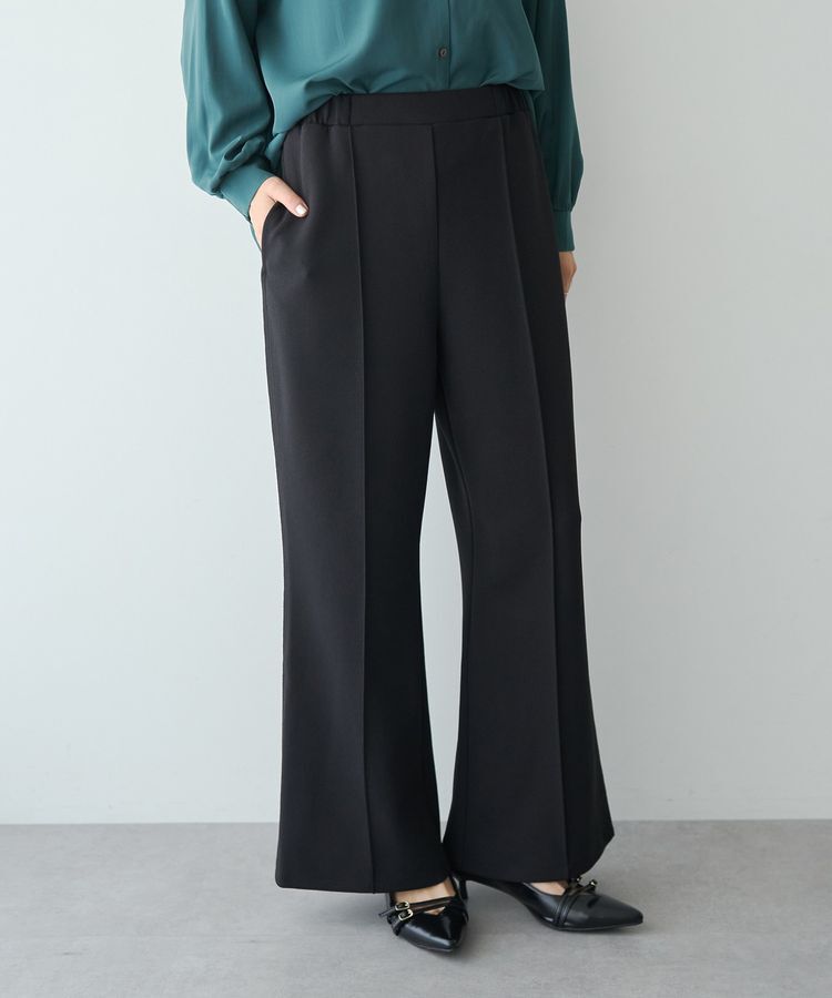 YECCA VECCA「イージーカットジョーゼットパンツ」|その他|Black