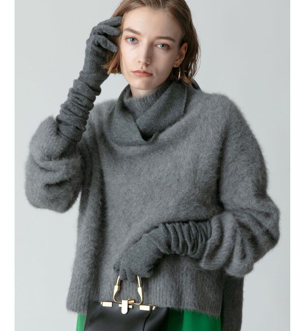 allureville「【extreme cashmere(エクストリームカシミヤ)】 OPERA GLOVES」|手袋|グレー