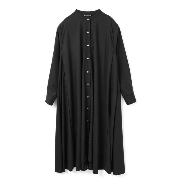 mizuiro ind「mizuiro ind T/Rスタンドカラーフレアワンピース」|ワンピース|ブラック