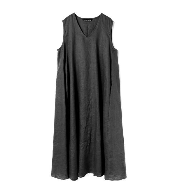 mizuiro ind「mizuiro ind リネンVネックフレアワンピース」|ワンピース|