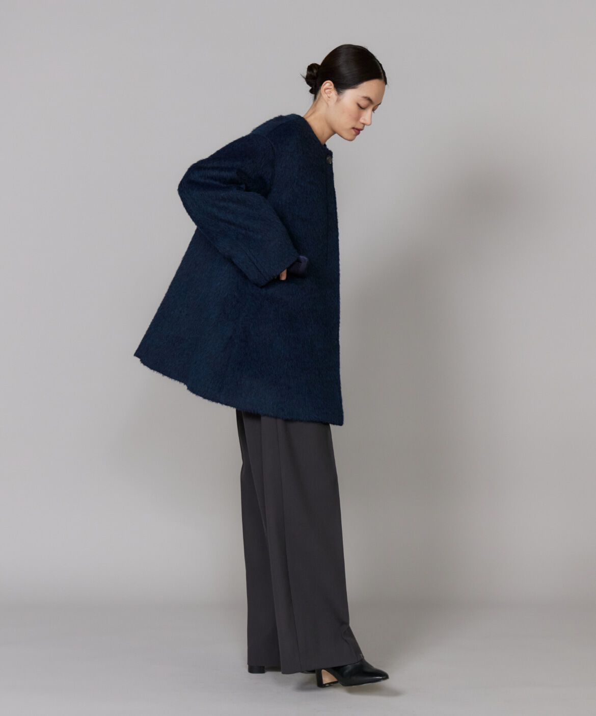 INED「2タックパンツ《la veille by SUPERIOR CLOSET》｜大人の洗練ワイドパンツ」|スラックス|