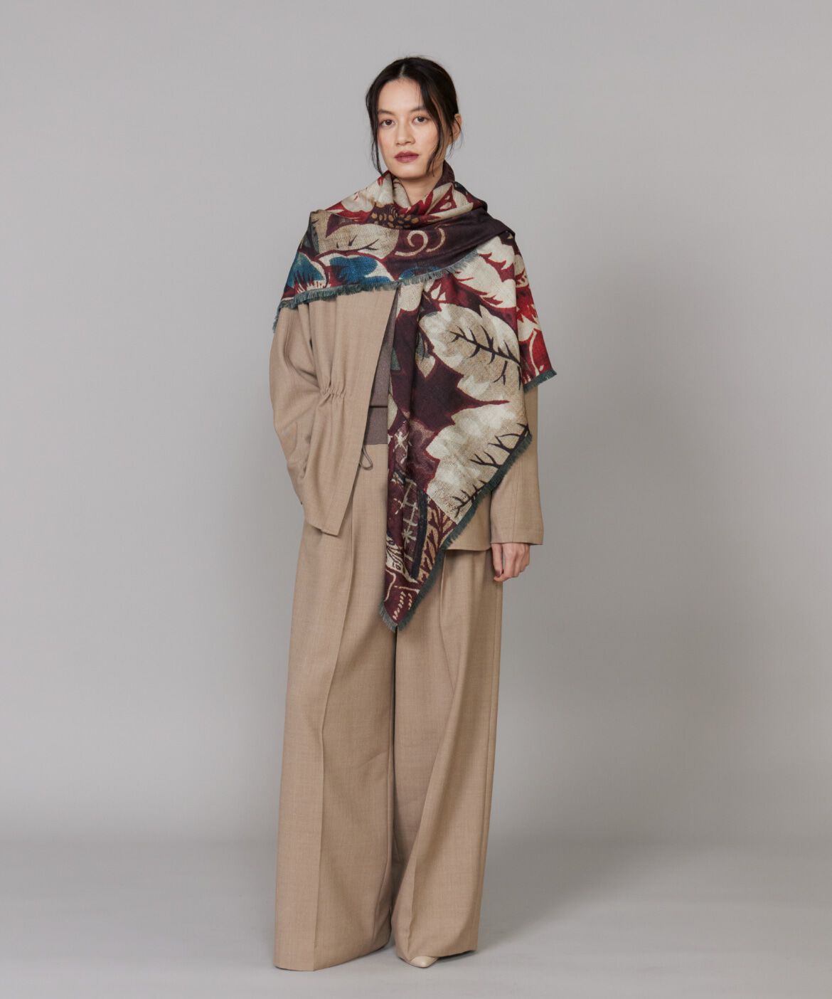 INED「2タックパンツ《la veille by SUPERIOR CLOSET》｜大人の洗練ワイドパンツ」|スラックス|