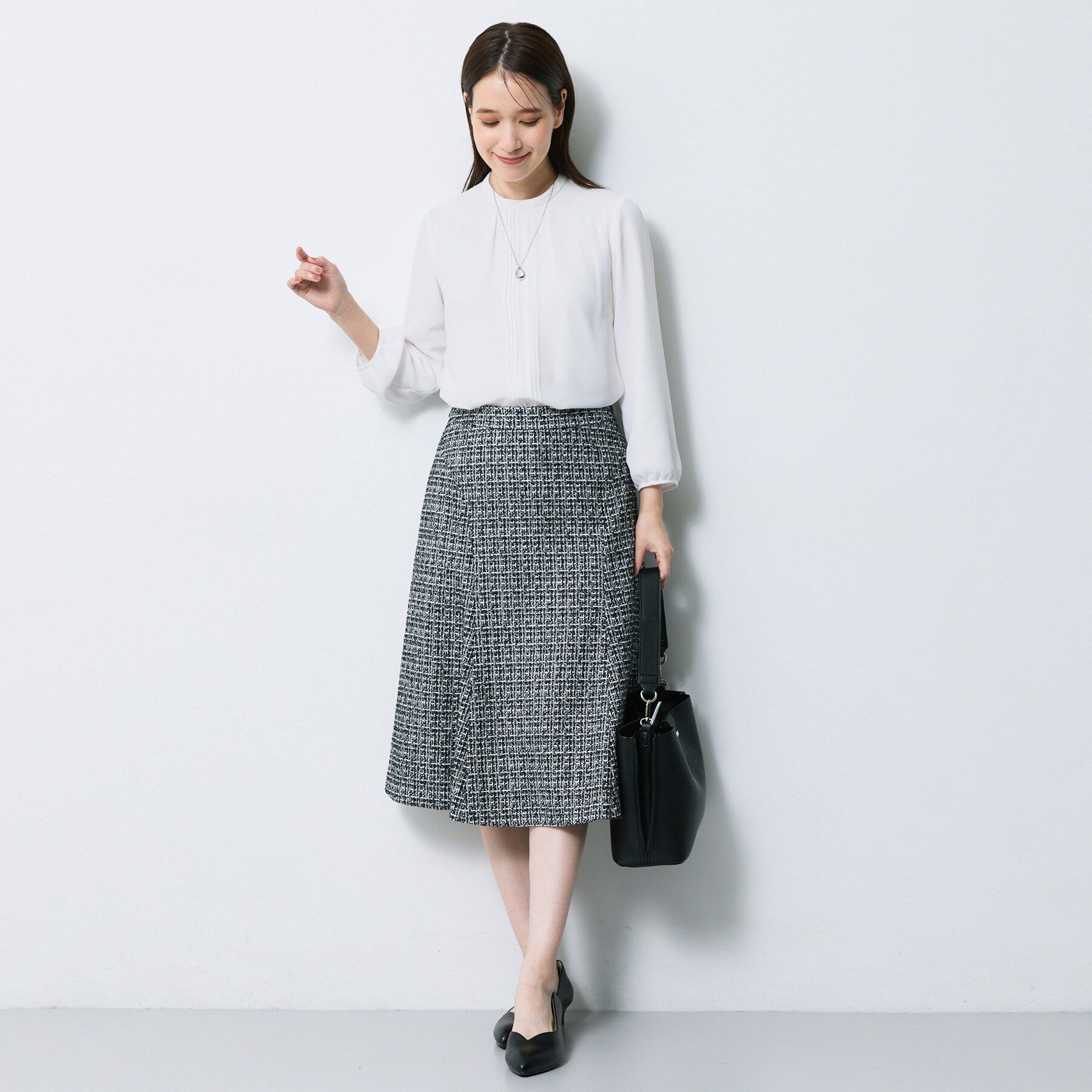 Reflect「【SS-4Lサイズ】シフォンジャージブラウス」|シャツ・ブラウス|