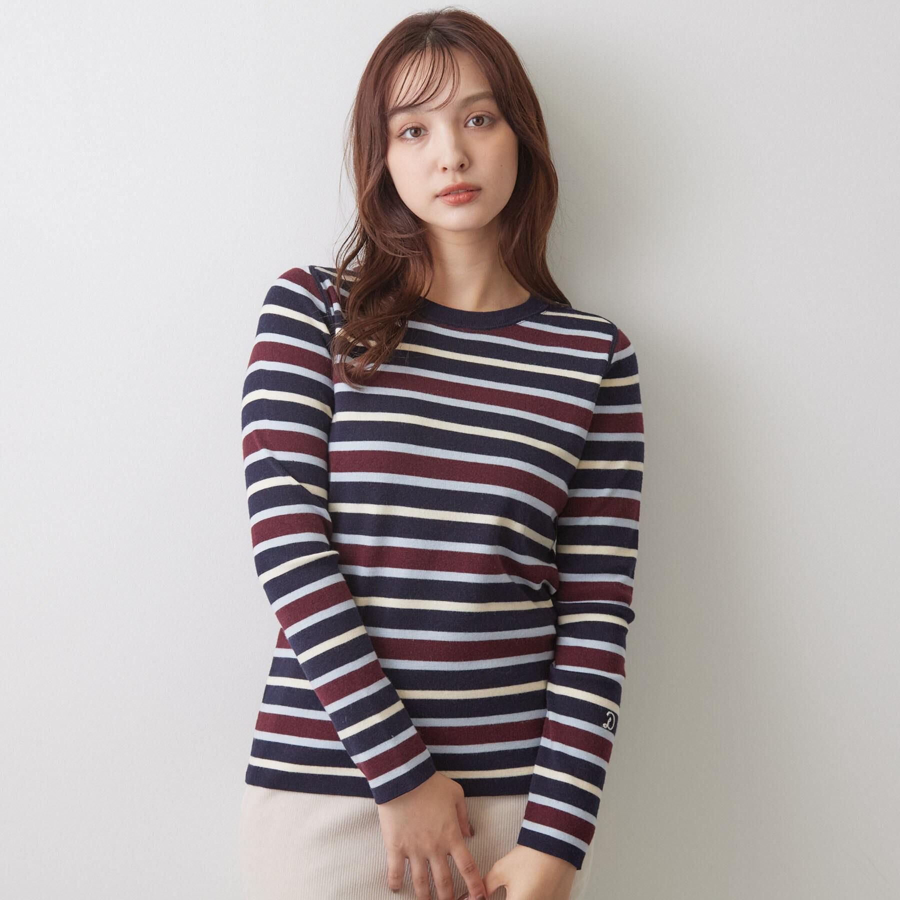 DRESSTERIOR「ストレッチ フルニードルボーダーニット」|ニット・セーター|