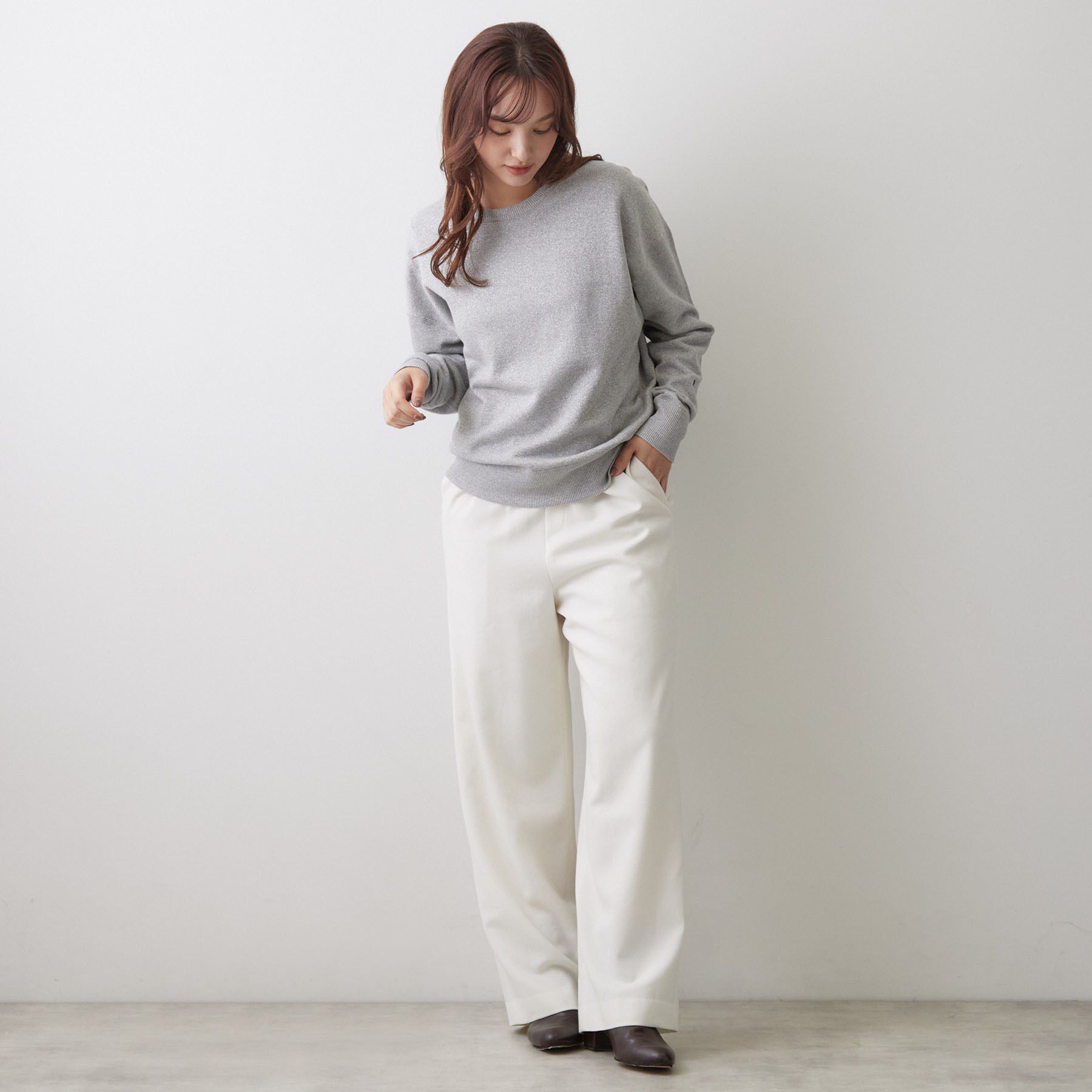 DRESSTERIOR「ラメ裏毛 プルオーバー」|Tシャツ・カットソー|
