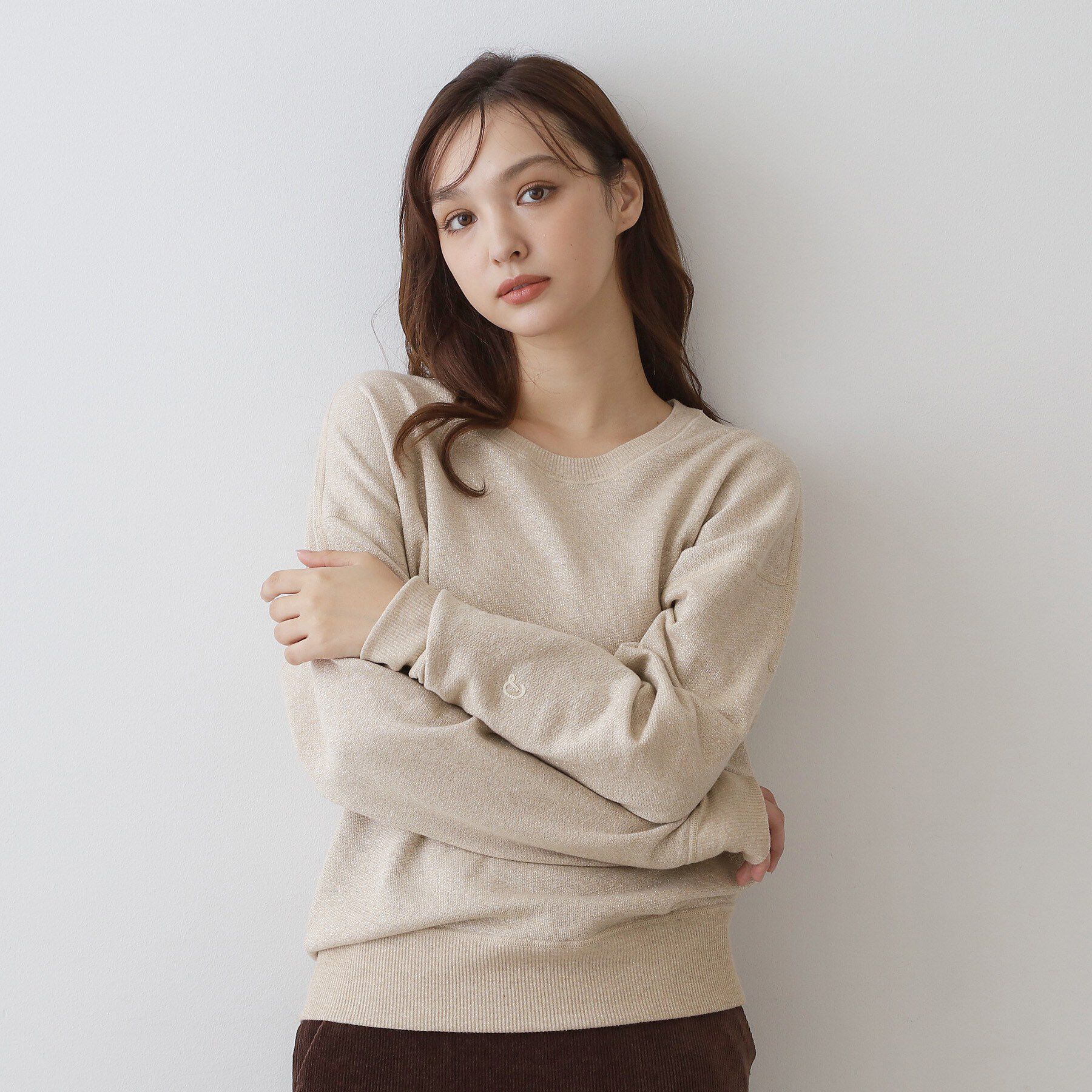 DRESSTERIOR「ラメ裏毛 プルオーバー」|Tシャツ・カットソー|