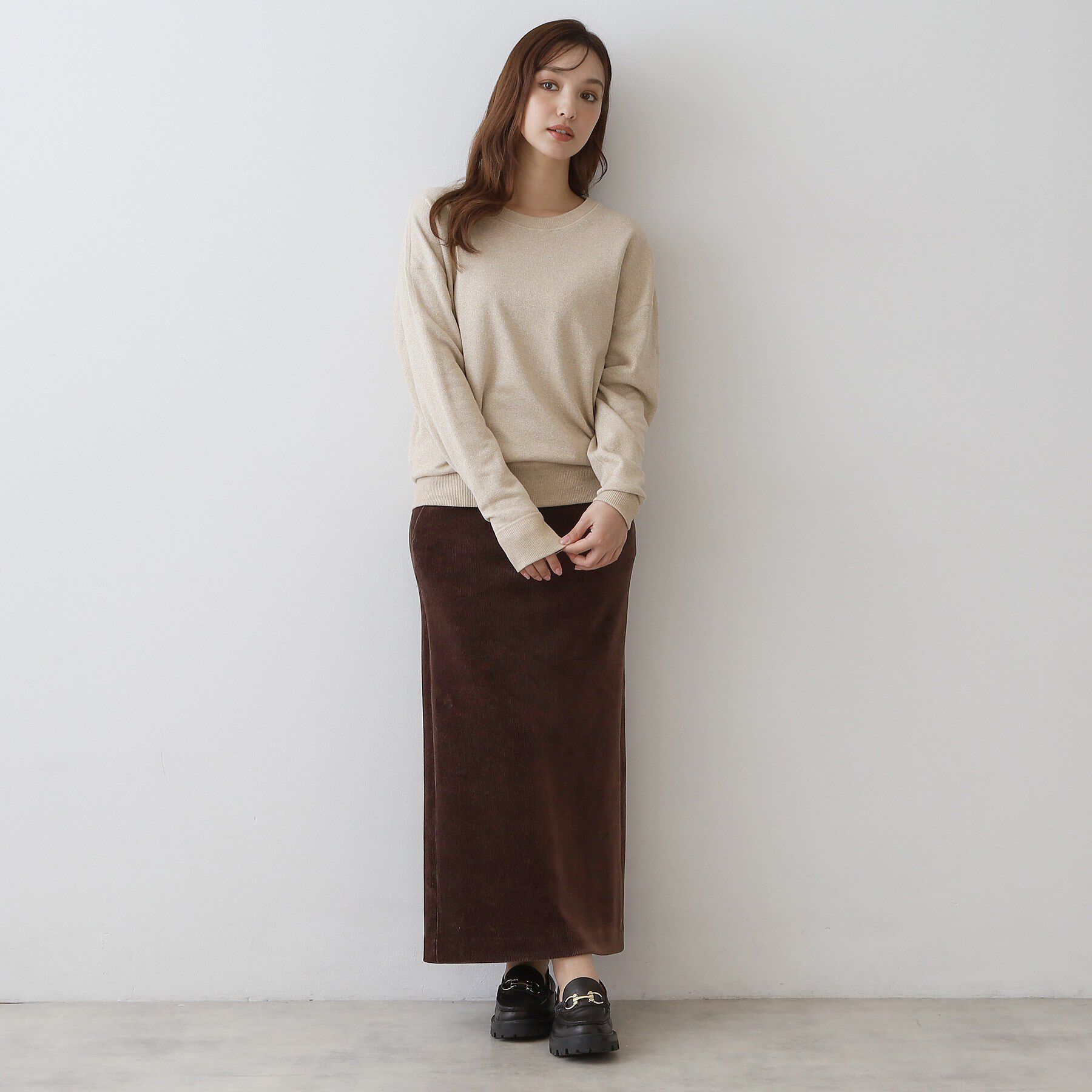 DRESSTERIOR「ラメ裏毛 プルオーバー」|Tシャツ・カットソー|