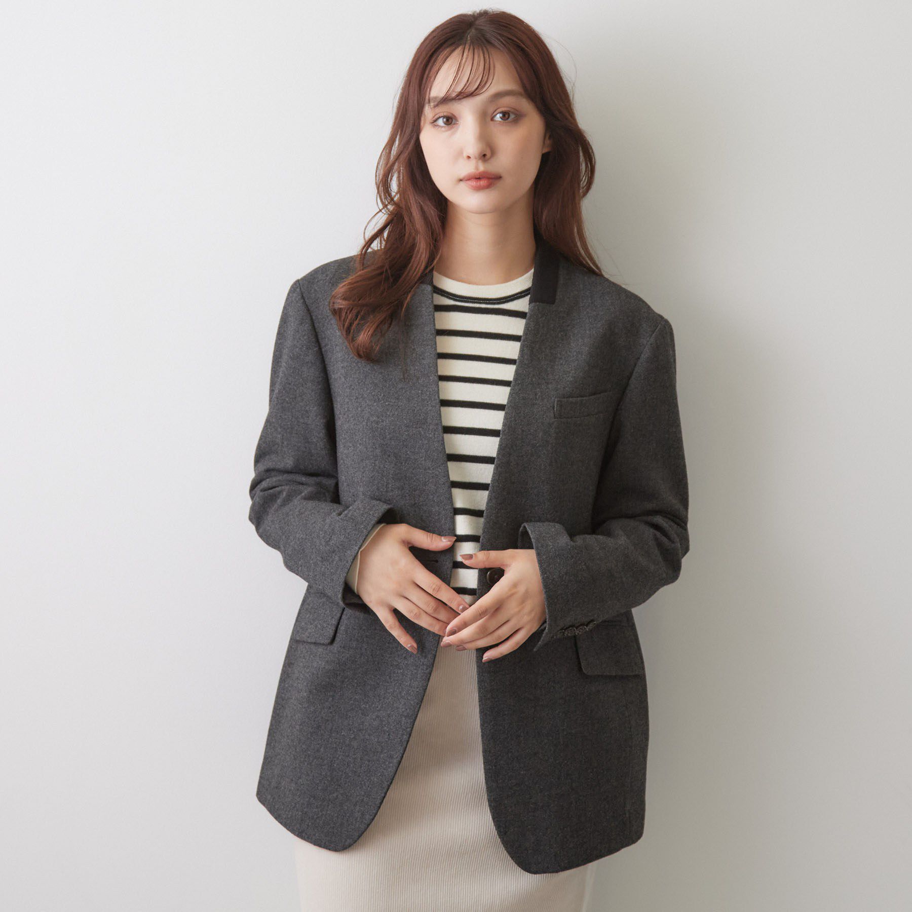 DRESSTERIOR「ハンティング ノーカラージャケット」|ノーカラージャケット|