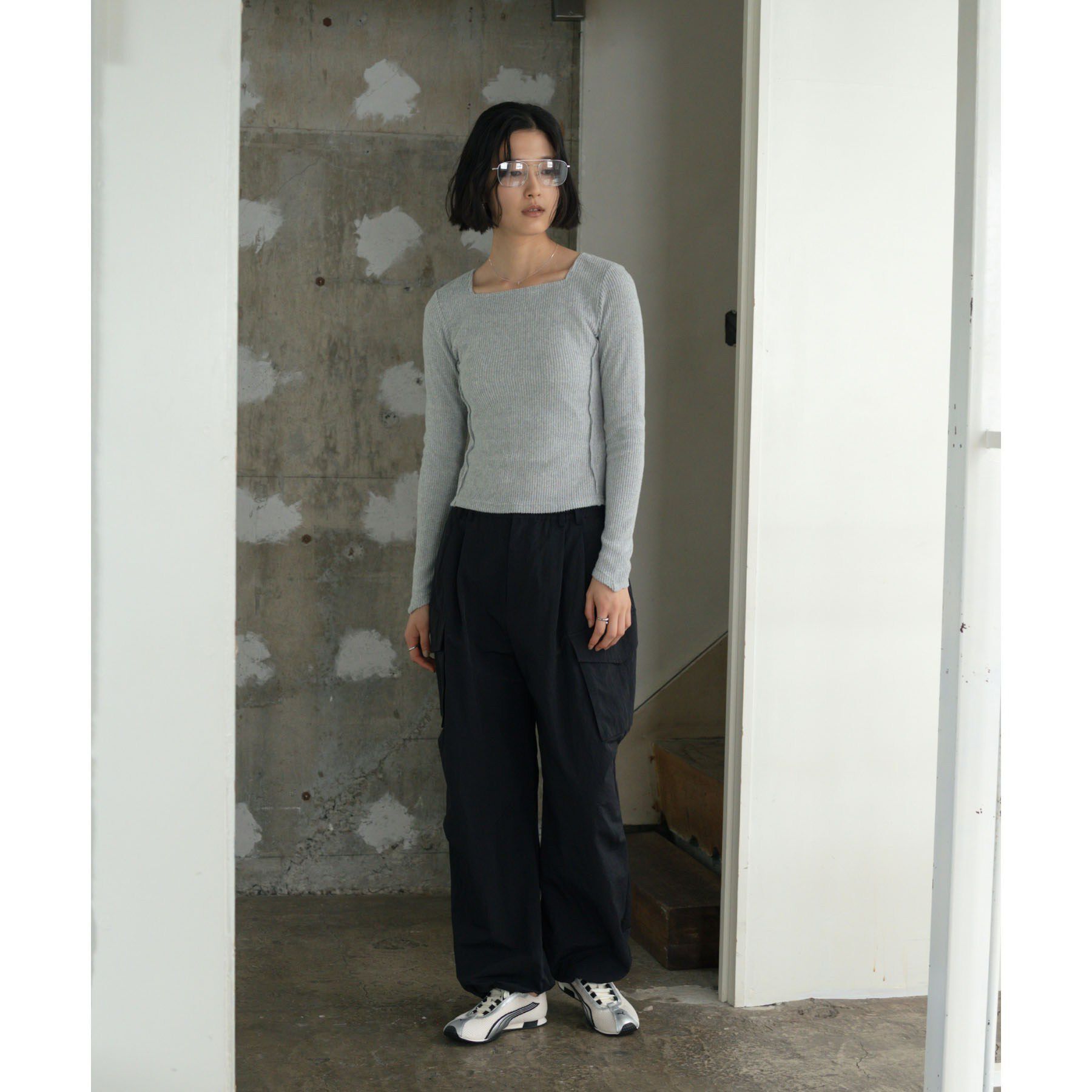 GALLEST「スクエアネックリブカットソー」|Tシャツ・カットソー|