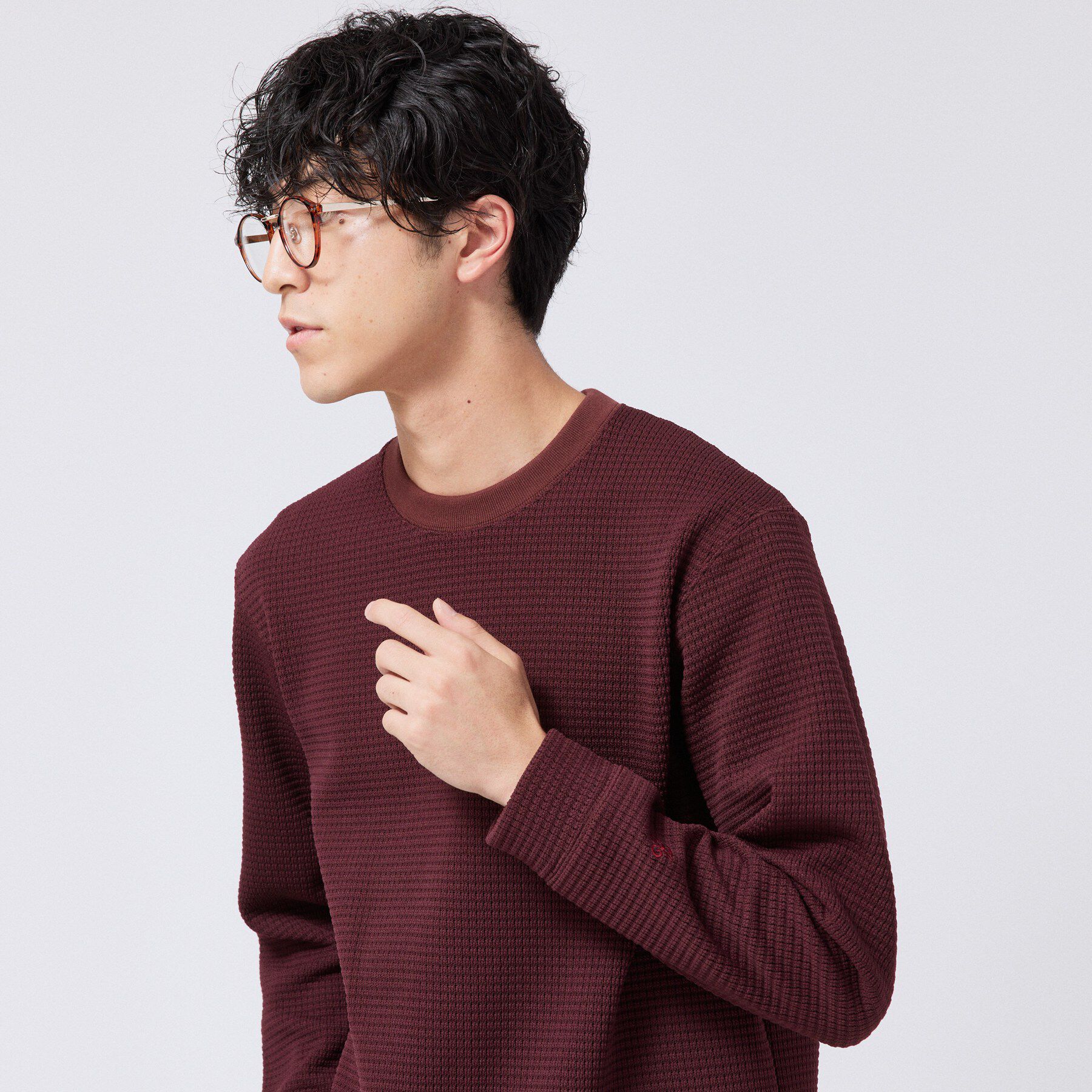 TAKEO KIKUCHI「ニットライクワッフル プルオーバージャージ」|Tシャツ・カットソー|