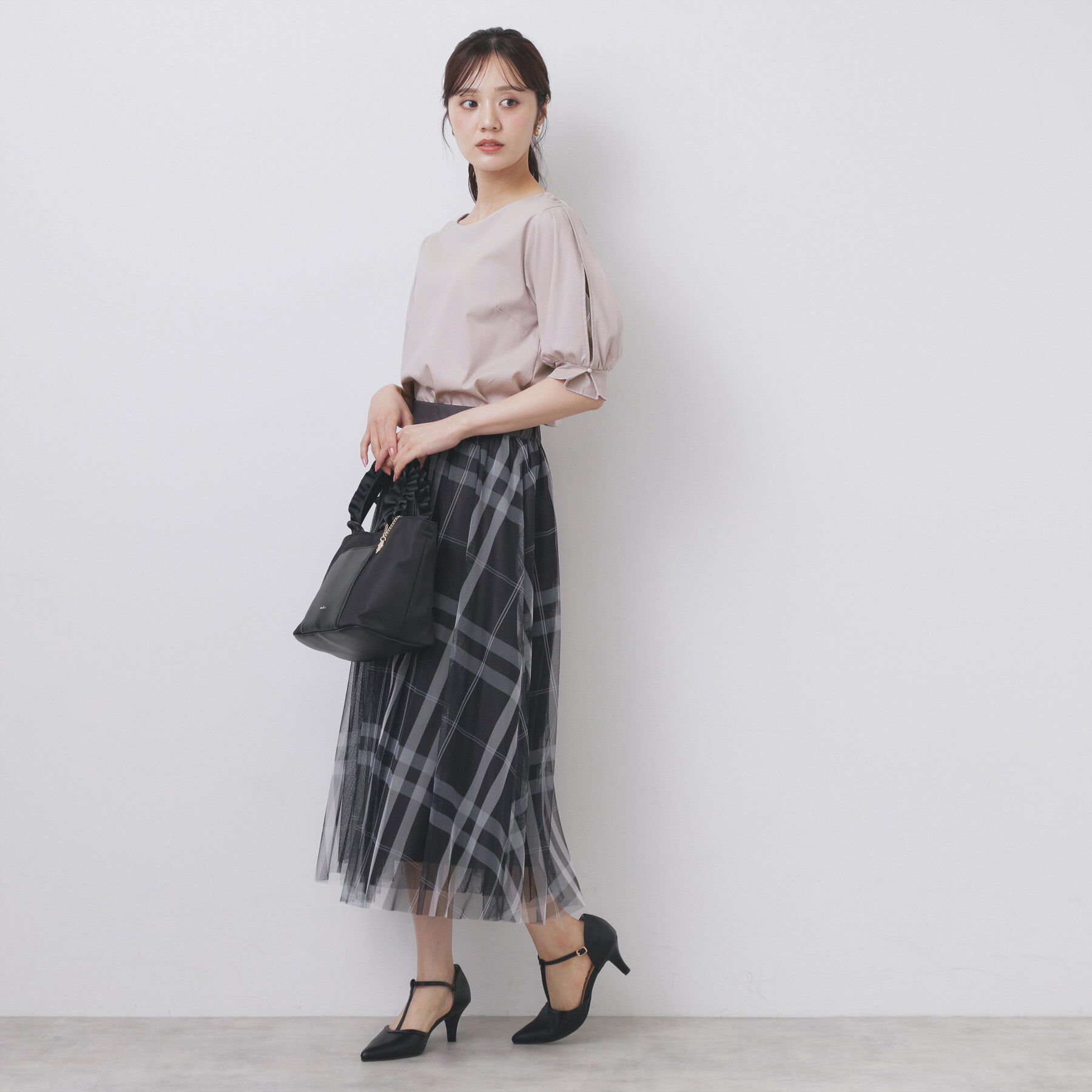 index「レースドッキングスリーブトップス【洗濯機洗い可／UVケア】」|Tシャツ・カットソー|