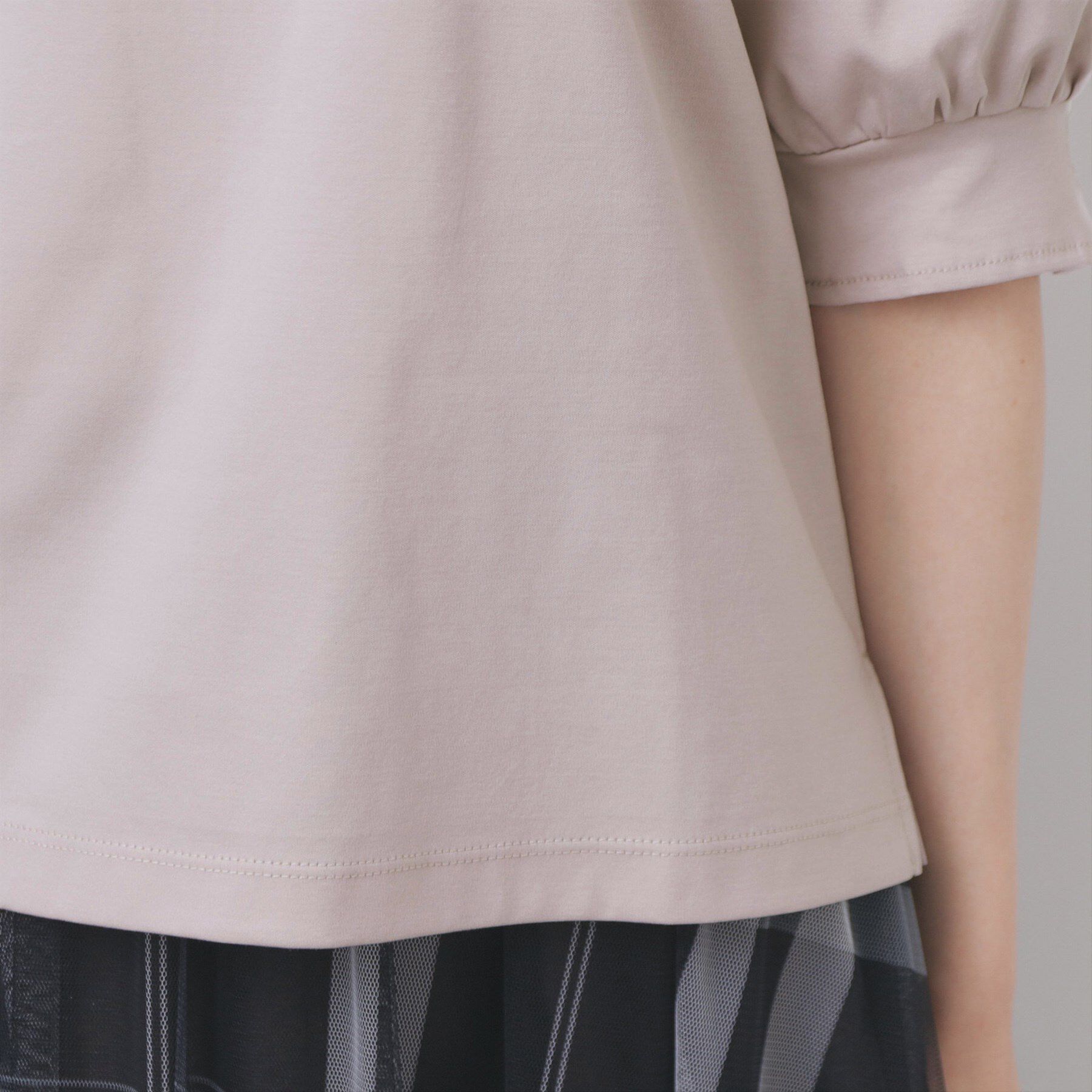 index「レースドッキングスリーブトップス【洗濯機洗い可／UVケア】」|Tシャツ・カットソー|