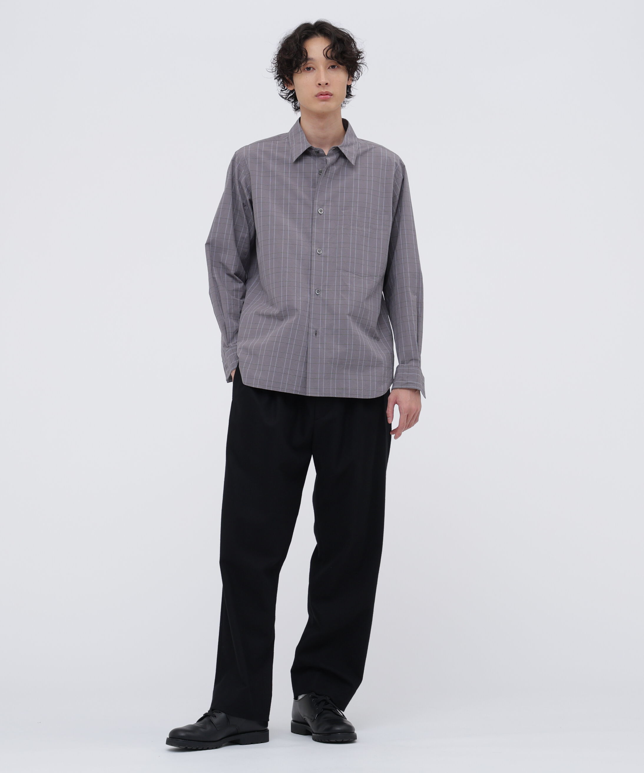 MARGARET HOWELL「GLEN CHECK COTTON POPLIN SHIRT」|シャツ・ブラウス|