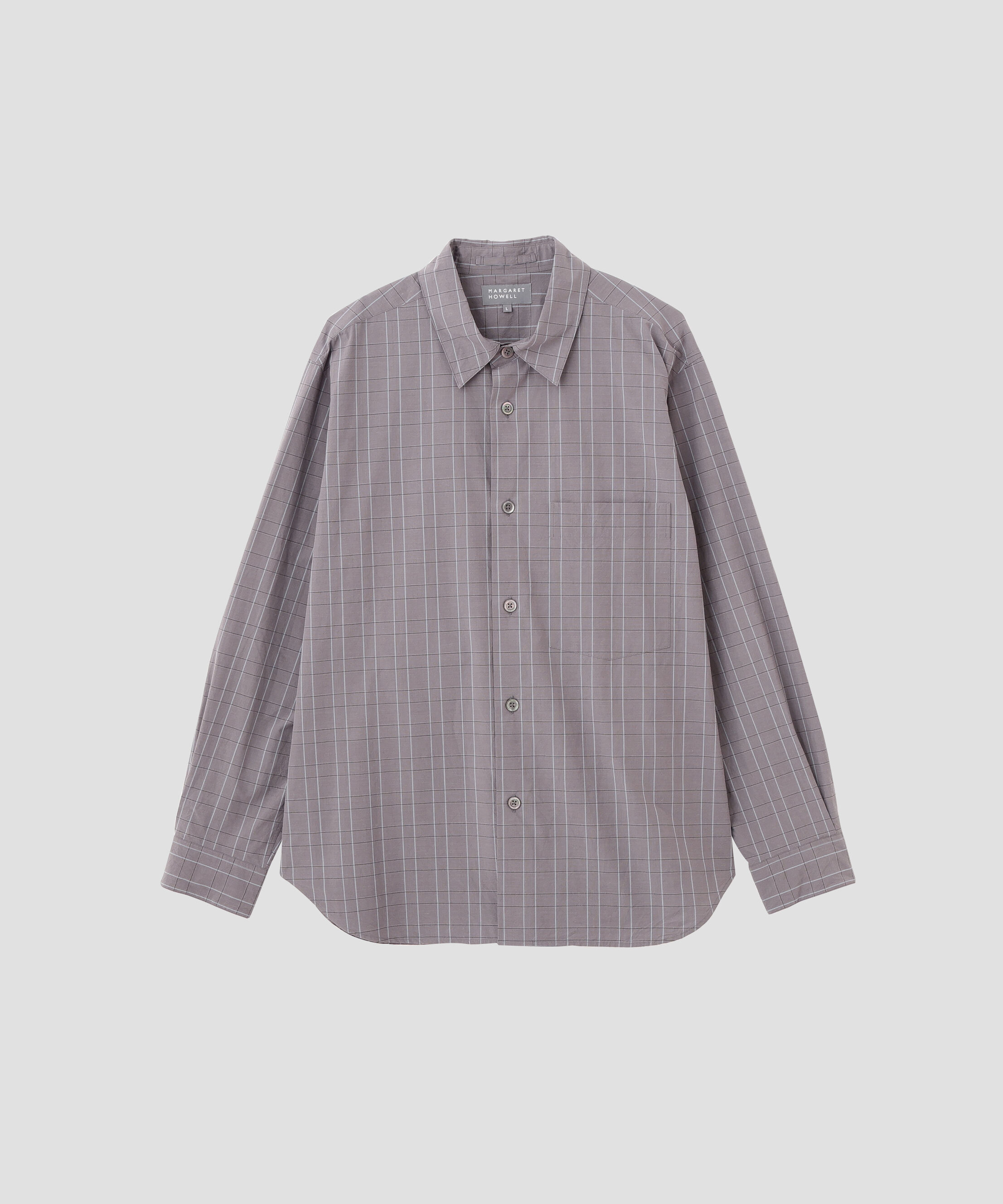 MARGARET HOWELL「GLEN CHECK COTTON POPLIN SHIRT」|シャツ・ブラウス|