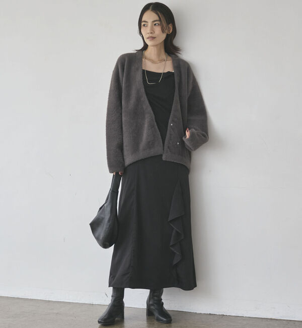 Doux archives「アシメデザインサテンキャミワンピース」|ワンピース|