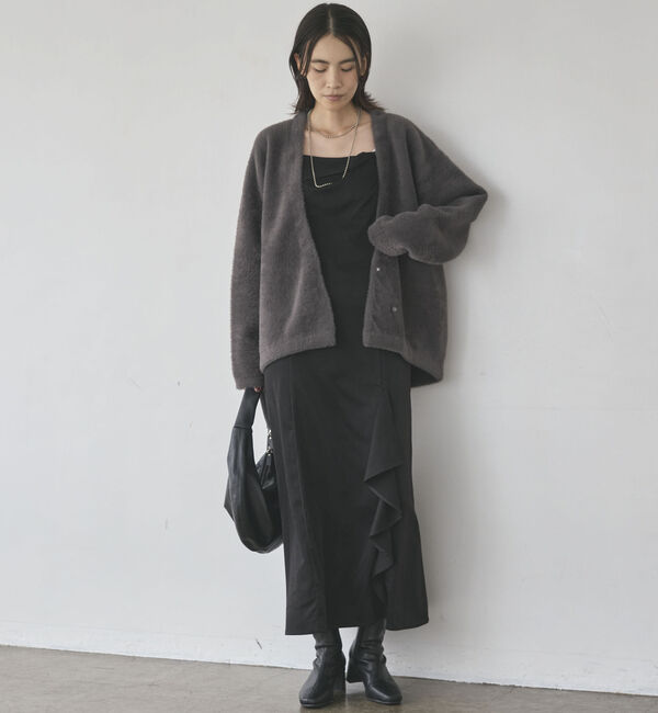 Doux archives「アシメデザインサテンキャミワンピース」|ワンピース|