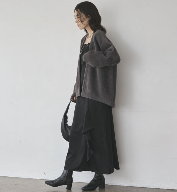 Doux archives「アシメデザインサテンキャミワンピース」|ワンピース|
