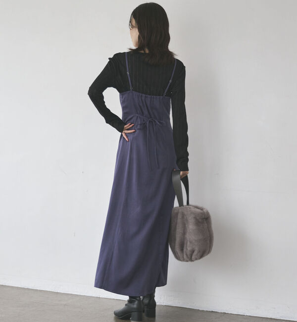 Doux archives「アシメデザインサテンキャミワンピース」|ワンピース|